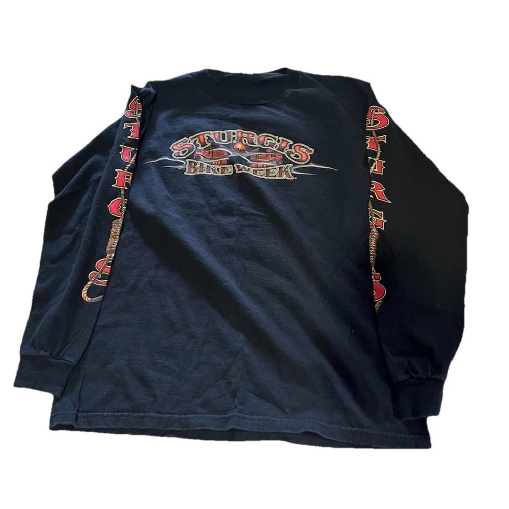 Vintage Sturgis Bike Week 2005 Ghost Skeleton Motorcycle Mens M Long Sleeve Tee